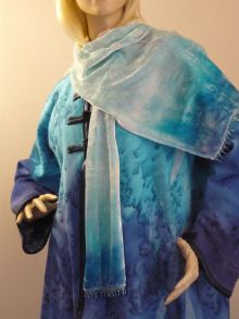 Blue velvet scarf
